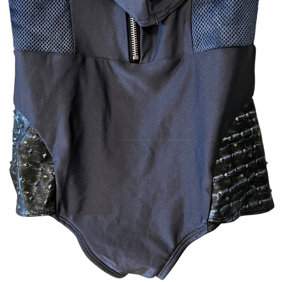 10th House Purple contemporary dance Unitard costume small adult with Hood - Picture 9 of 15